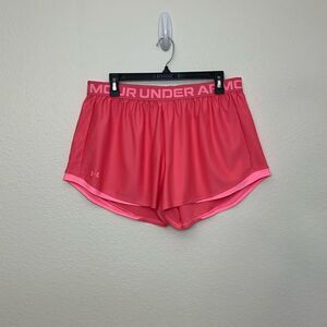 Under Armour Women's UA Play Up Shorts 3.0 Pink Sz XL